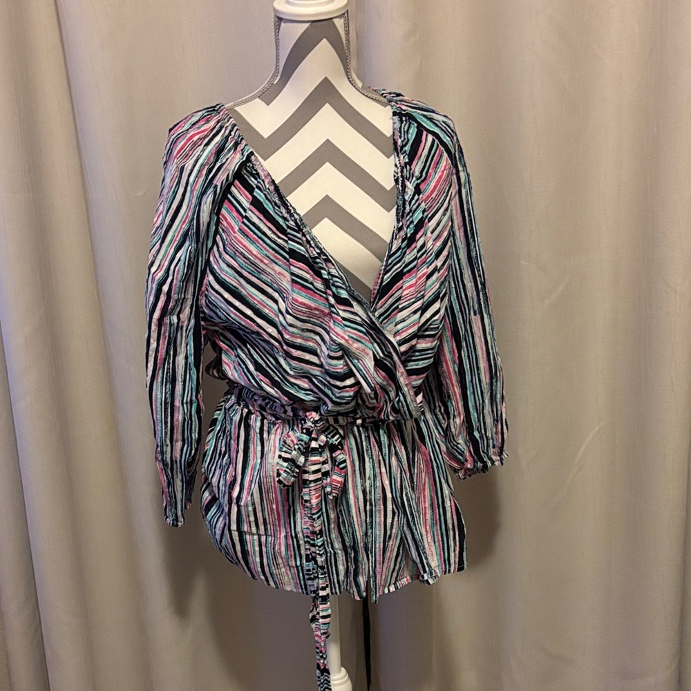 Lane Bryant Multicolor Striped Blouse
